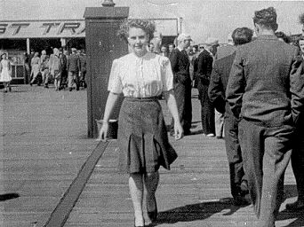 Joan Hitchmough at Blackpool Pier