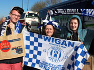 Latics fans before setting off to Wembley