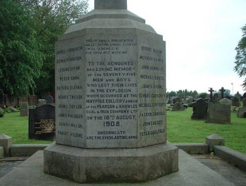 Memorial in Abram Parish Churchyard.