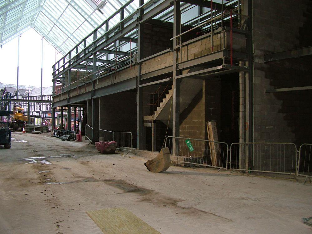 Inside the Grand Arcade, looking towards the top of town