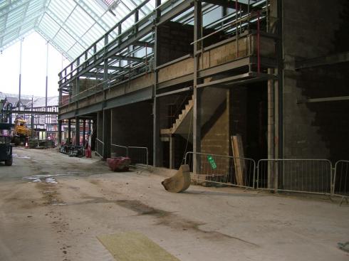 Inside the Grand Arcade, looking towards the top of town