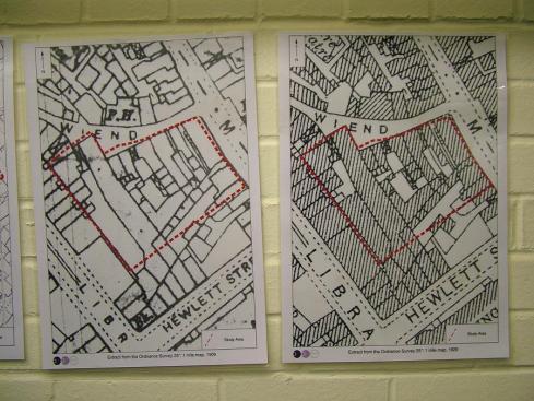 1909 and 1929 maps of the site