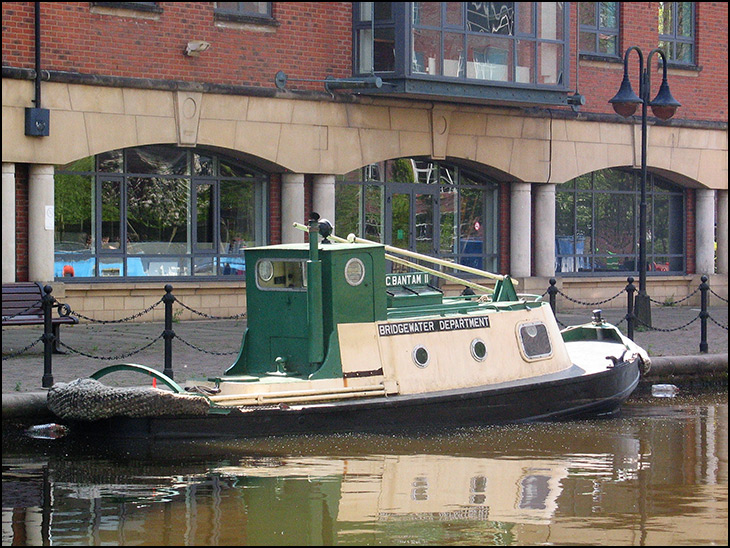On hire and moored at Wigan Pier